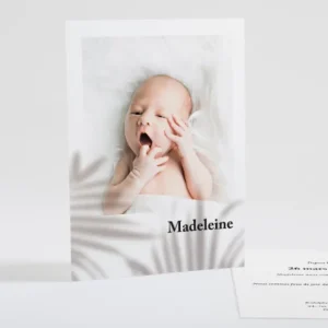 Faire-part de naissance Ombre vegetale*Faire-part Elégant Discount