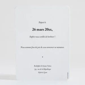 Faire-part de naissance Ombre vegetale*Faire-part Elégant Discount
