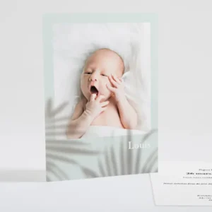 Faire-part de naissance Ombre vegetale*Faire-part Elégant Discount