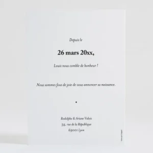 Faire-part de naissance Ombre vegetale*Faire-part Elégant Discount