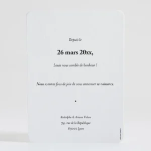 Faire-part de naissance Ombre vegetale*Faire-part Elégant Discount