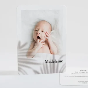 Faire-part de naissance Ombre vegetale*Faire-part Elégant Discount