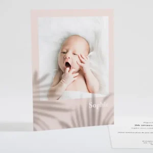 Faire-part de naissance Ombre vegetale*Faire-part Elégant Discount