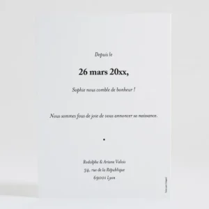 Faire-part de naissance Ombre vegetale*Faire-part Elégant Discount