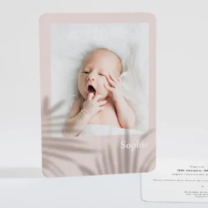 Faire-part de naissance Ombre vegetale*Faire-part Elégant Discount