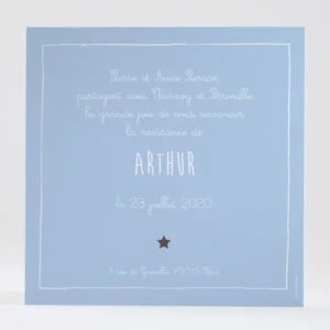 Faire-part de naissance Ourson couronne*Faire-part Elégant Hot