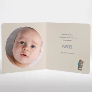 Faire-part de naissance Oursons nounours*Faire-part Elégant Fashion