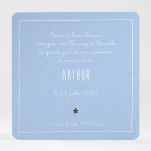 Faire-part de naissance Ourson couronne*Faire-part Elégant Hot