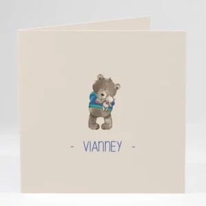 Faire-part de naissance Oursons nounours*Faire-part Elégant Fashion