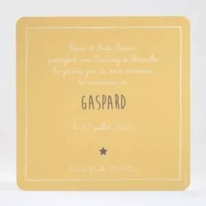 Faire-part de naissance Ourson couronne*Faire-part Elégant Hot