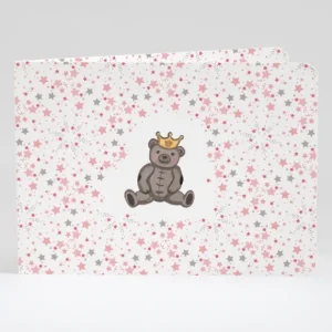 Faire-part de naissance Ourson liberty etoiles*Faire-part Elégant Fashion