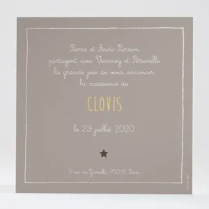 Faire-part de naissance Ourson couronne*Faire-part Elégant Hot