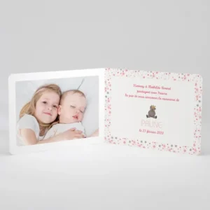Faire-part de naissance Ourson liberty etoiles*Faire-part Elégant Fashion