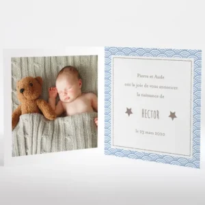 Faire-part de naissance Pattern tendance livret*Faire-part Elégant Hot