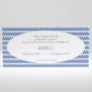 Faire-part de naissance Pattern triangle*Faire-part Elégant Discount