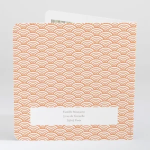 Faire-part de naissance Pattern tendance livret*Faire-part Elégant Hot