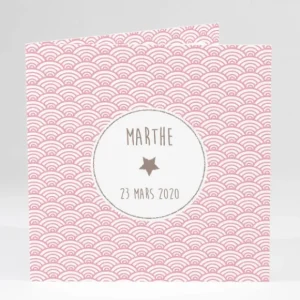 Faire-part de naissance Pattern tendance livret*Faire-part Elégant Hot