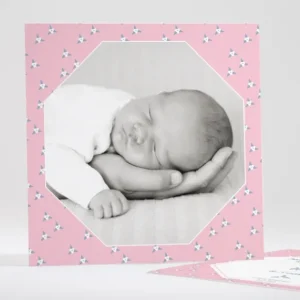 Faire-part de naissance Pattern fleurs des iles*Faire-part Elégant Fashion