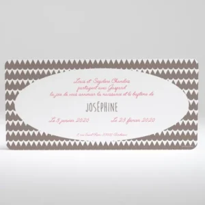 Faire-part de naissance Pattern triangle*Faire-part Elégant Discount