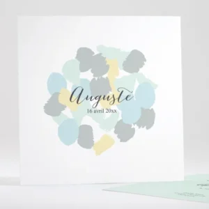 Faire-part de naissance Palette aquarelle*Faire-part Elégant Outlet