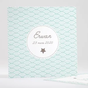 Faire-part de naissance Pattern tendance simple*Faire-part Elégant Best
