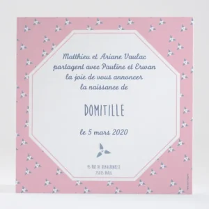 Faire-part de naissance Pattern fleurs des iles*Faire-part Elégant Fashion