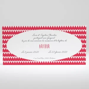 Faire-part de naissance Pattern triangle*Faire-part Elégant Discount