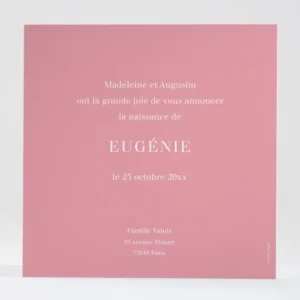 Faire-part de naissance Parure*Faire-part Elégant New