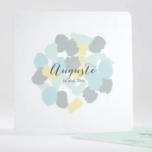 Faire-part de naissance Palette aquarelle*Faire-part Elégant Outlet