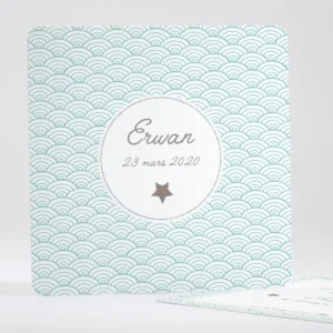 Faire-part de naissance Pattern tendance simple*Faire-part Elégant Best