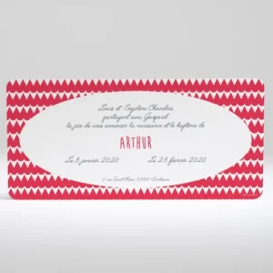 Faire-part de naissance Pattern triangle*Faire-part Elégant Discount