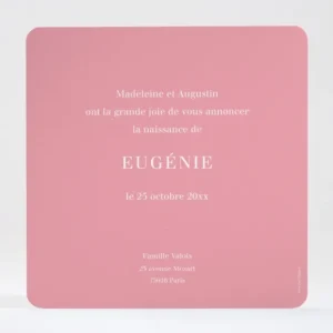 Faire-part de naissance Parure*Faire-part Elégant New