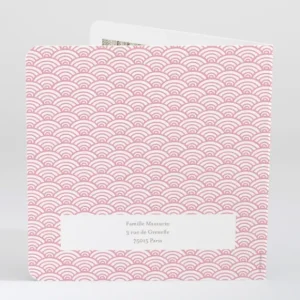 Faire-part de naissance Pattern tendance livret*Faire-part Elégant Hot