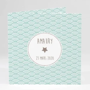 Faire-part de naissance Pattern tendance livret*Faire-part Elégant Hot