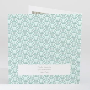 Faire-part de naissance Pattern tendance livret*Faire-part Elégant Hot