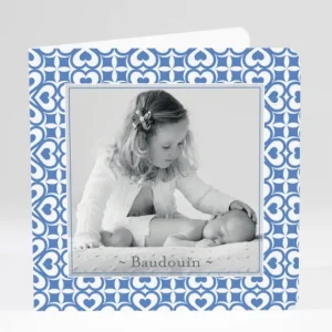 Faire-part de naissance Pattern coeur livret*Faire-part Elégant Hot