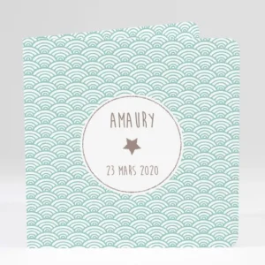 Faire-part de naissance Pattern tendance livret*Faire-part Elégant Hot
