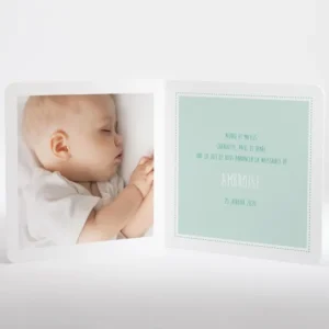 Faire-part de naissance Pattern doux photo*Faire-part Elégant Online
