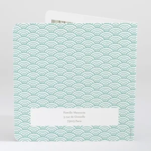 Faire-part de naissance Pattern tendance livret*Faire-part Elégant Hot