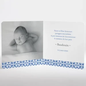 Faire-part de naissance Pattern coeur livret*Faire-part Elégant Hot