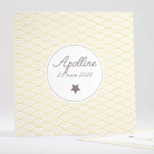 Faire-part de naissance Pattern tendance simple*Faire-part Elégant Best