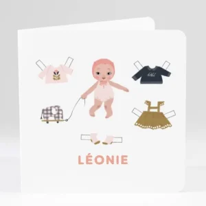 Faire-part de naissance Paperdoll*Faire-part Elégant Outlet