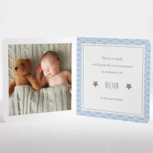Faire-part de naissance Pattern tendance livret*Faire-part Elégant Hot