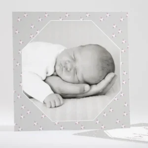 Faire-part de naissance Pattern fleurs des iles*Faire-part Elégant Fashion