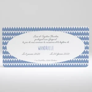 Faire-part de naissance Pattern triangle*Faire-part Elégant Discount