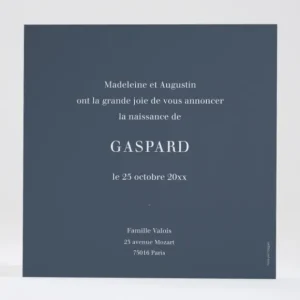 Faire-part de naissance Parure*Faire-part Elégant New