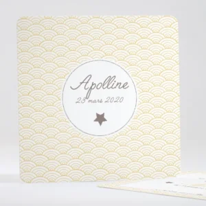 Faire-part de naissance Pattern tendance simple*Faire-part Elégant Best