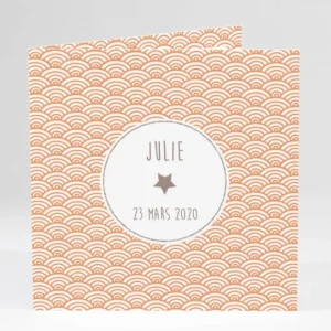 Faire-part de naissance Pattern tendance livret*Faire-part Elégant Hot