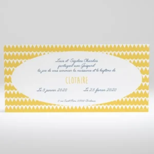Faire-part de naissance Pattern triangle*Faire-part Elégant Discount