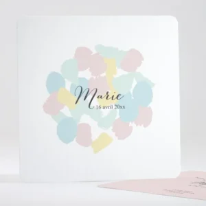 Faire-part de naissance Palette aquarelle*Faire-part Elégant Outlet